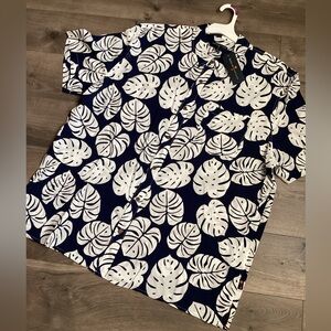 Margaritaville Men’s XXL Button Down Short Sleeve Shirt Island Leaf NWT